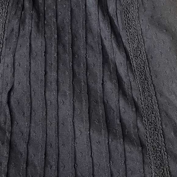 Vintage glothic sheer mesh black dot ruffle sleeveless layered  top - Picture 7 of 7